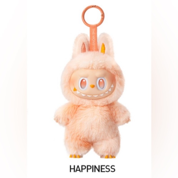 Pop Mart Labubu HAPPINESS Big Into Energy Vinyl Face Plush Pendant Keychain BIE - Picture 1 of 7